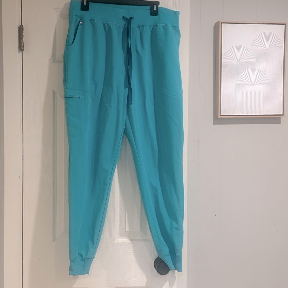 Figs Zamora high waisted Joggers Size XL Oasis